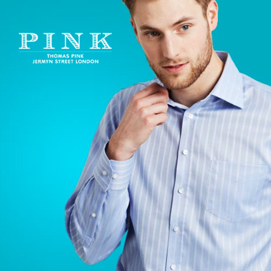 Thomas PINK Jermyn Street London Men Pink Casual Dress Shirt Size XXL Logo